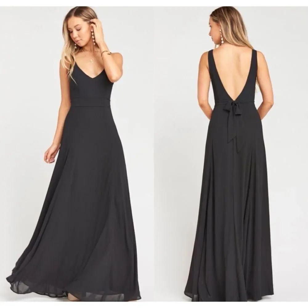 NWT Show Me Your Mumu Jenn Black Maxi Dress Size L